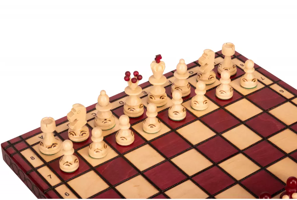 SZACHY PEREŁKA średnia (36x36 cm) kolor wiśniowy